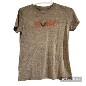 Savage Maverick by Logan Paul Tshirt kids large gray